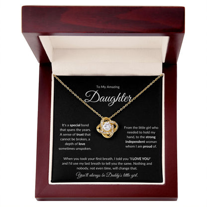 To My Amazing Daughter | A Special Bond (Love Knot Necklace)
