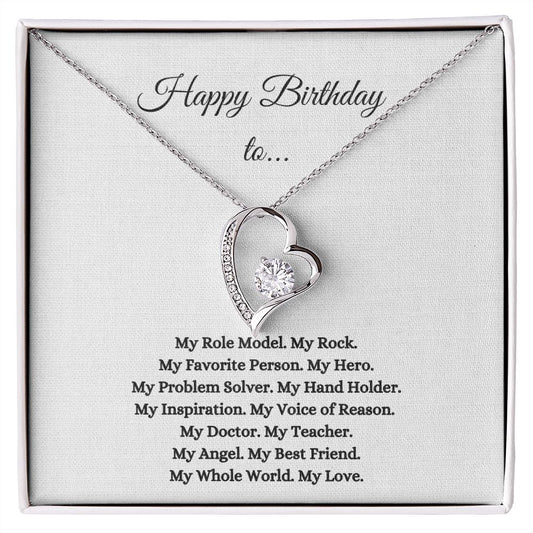 Happy Birthday Love (Forever Love Necklace)