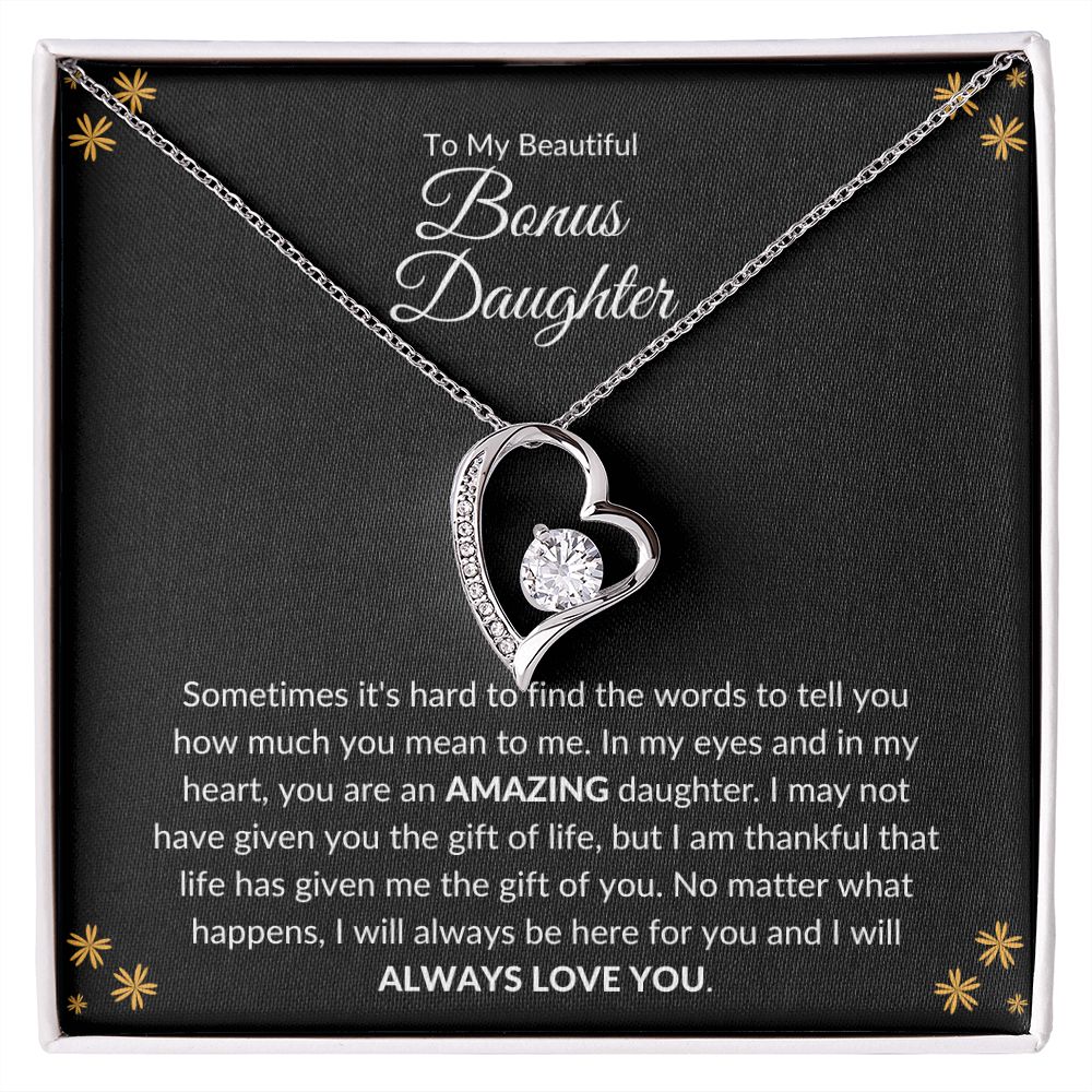 To My Bonus Daughter | The Gift (Forever Love Necklace)